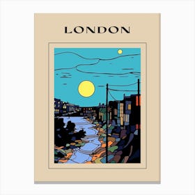 Minimal Design Style Of London, United Kingdom 2 Poster Canvas Print