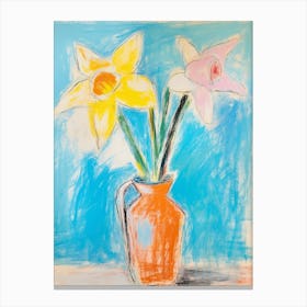 Flower Painting Fauvist Style Daffodil 1 Canvas Print