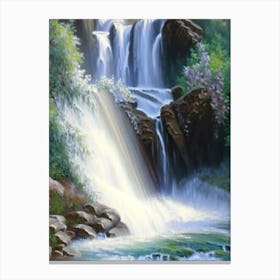 Cascade D Ars, France Peaceful Oil Art  Canvas Print