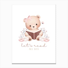 Let'S Read All Day Canvas Print