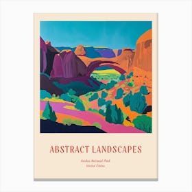 Colourful Abstract Arches National Park Usa 3 Poster Canvas Print