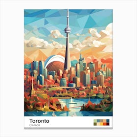 Toronto, Canada, Geometric Illustration 4 Poster Canvas Print