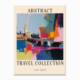Abstract Travel Collection Poster London England 1 Canvas Print