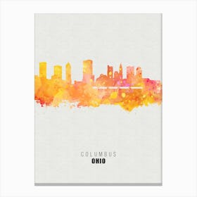 Columbus Ohio City watercolor Canvas Print