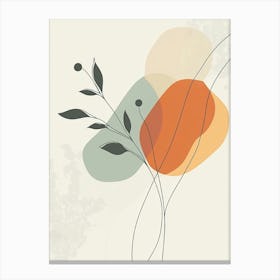 Abstract Floral Print Canvas Print