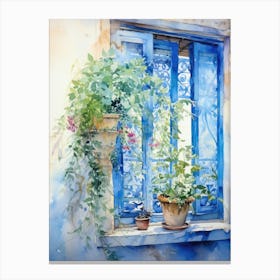 Blue Window 1 Canvas Print