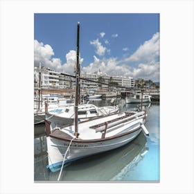 Boats At The Marina Sa Coma Mallorca Canvas Print