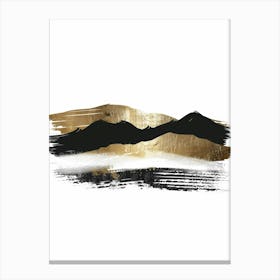 Gold And Black Mountains 6 Canvas Print