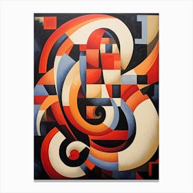 Snake Geometric Abstract 7 Canvas Print