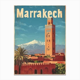 Aihrgdesign A Vintage Travel Poster Of Marrakech 1 Canvas Print