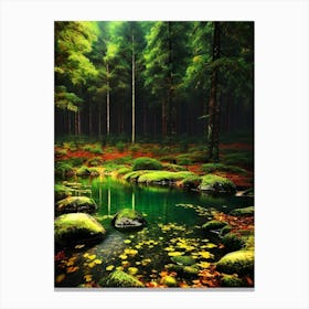 Pond In The Forest 2 Canvas Print