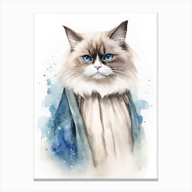 Ragdoll Cat As A Jedi 2 Canvas Print
