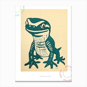 Tokay Gecko Lizard Block Colour 3 Poster Canvas Print