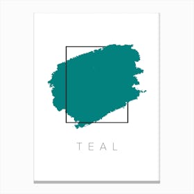 Teal Color Box Canvas Print
