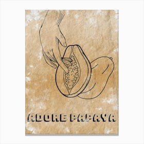 Love Papaya Canvas Print