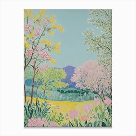 Garden In Soft Hues Canvas Print