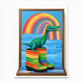 Alligator In Boots Canvas Print