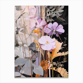 Flower Illustration Lilac 5 Canvas Print
