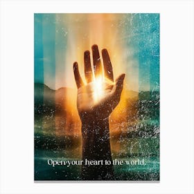 Open Our Heart To The World Canvas Print