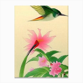 Hummingbird Japanese 5, Ukiyo E Style Canvas Print