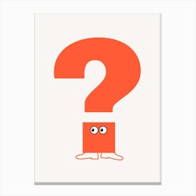 Alphabet Poster Question Mark Canvas Print