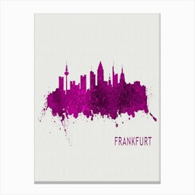 Frankfurt Germany City Purple Canvas Print