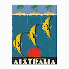Australia,Tropic Fish on Great Barrier Reef, Queensland Canvas Print