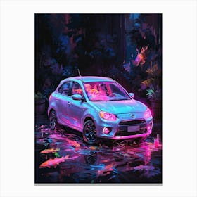Neon Car 7 Canvas Print