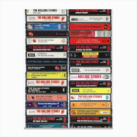 Rolling Stones - Singles & Albums - Cassette Print Canvas Print