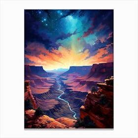 Grand Canyon Sunset from above Canvas Print
