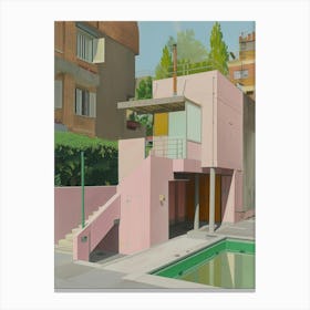 Pink House 10 Canvas Print