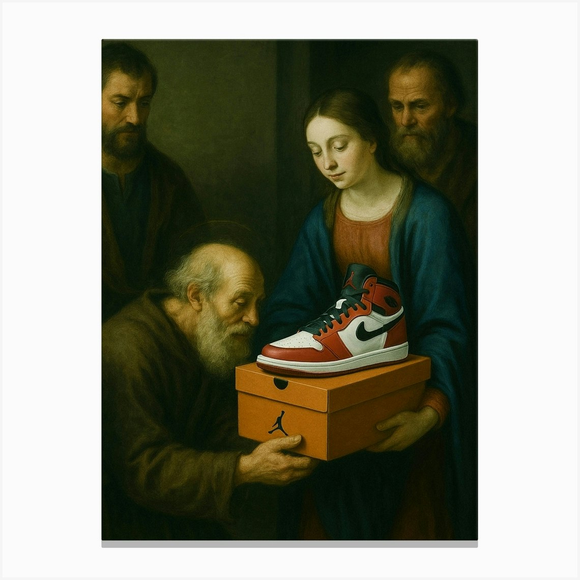 Holy Sneaker Canvas Print by Dikhotomy