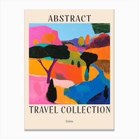 Abstract Travel Collection Poster Gabon 4 Canvas Print