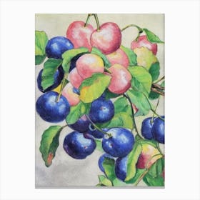 Surinam Cherry Vintage Sketch Fruit Canvas Print