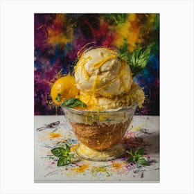 Ice Cream In A Bowl 1 Canvas Print