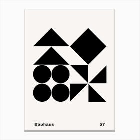 Geometric Bauhaus Poster B&W 57 Canvas Print