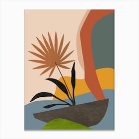 Minimal Tropical Scenery Canvas Print