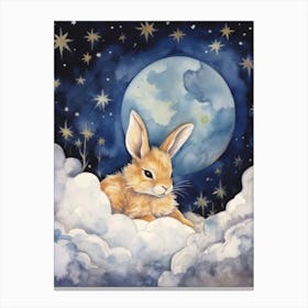 Baby Hare 2 Sleeping In The Clouds Canvas Print
