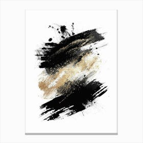 Black And Gold Abstract Painting 11 Canvas Print