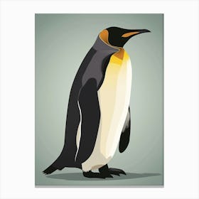 King Penguin Santiago Island Minimalist Illustration 1 Canvas Print