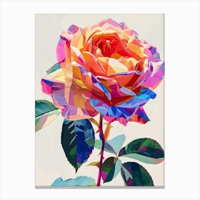 English Roses Painting Abstract 3 Canvas Print