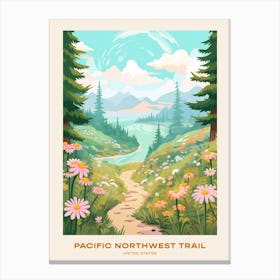 Pacific Northwest Trail Usa 2 Hike Poster Canvas Print