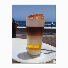 Latte On The Beach Canvas Print