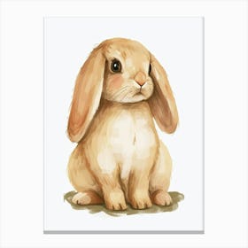French Lop Rabbit Kids Illustration 1 Canvas Print