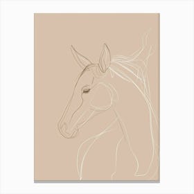 Horse - Boho, Line Art Canvas Print