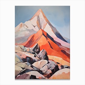Mount Dickey Usa 1 Mountain Painting Canvas Print