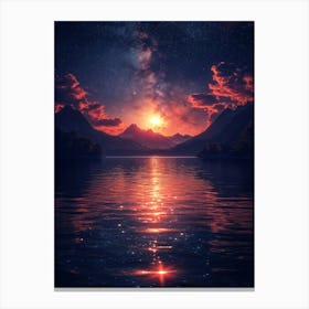 Night Sky Over Water 2 Canvas Print