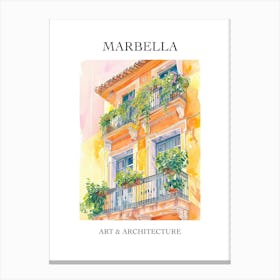 Marbella Travel And Architecture Poster 4 Canvas Print