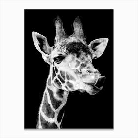 Giraffe Line Art Canvas Print