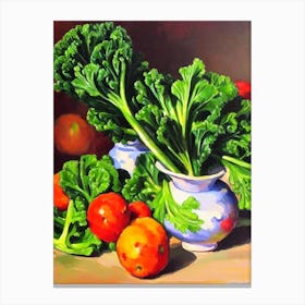 Chinese Broccoli 2 Cezanne Style vegetable Canvas Print